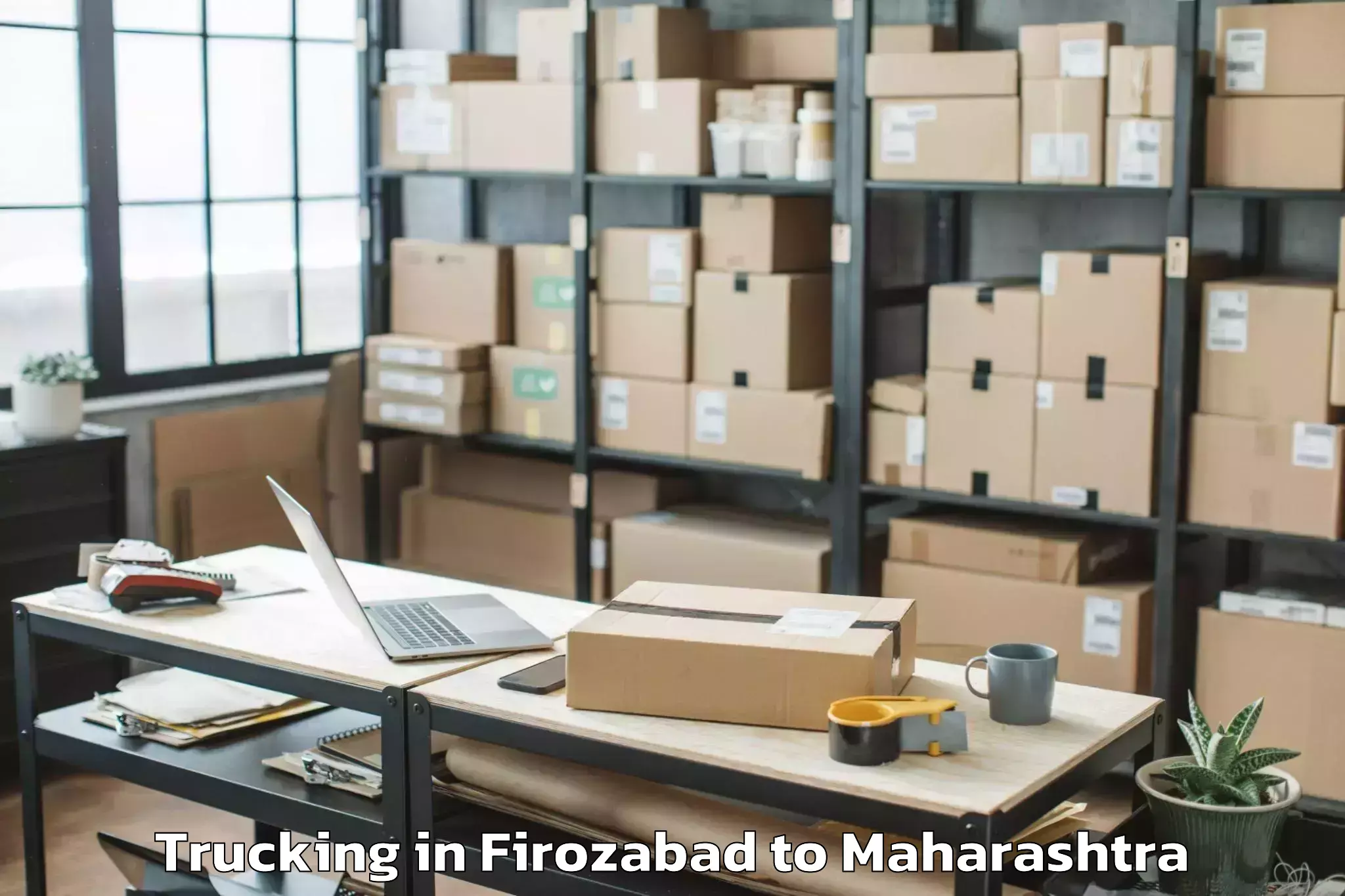 Top Firozabad to Mandangad Trucking Available